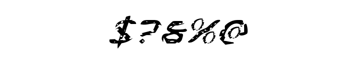 Flesh-Eating Comic Expanded Italic Font OTHER CHARS