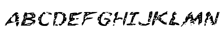 Flesh-Eating Comic Expanded Italic Font UPPERCASE