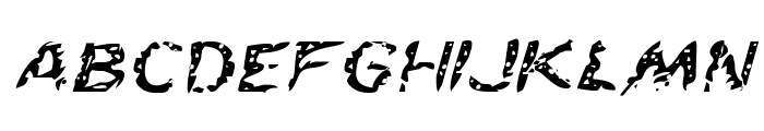 Flesh-Eating Comic Expanded Italic Font LOWERCASE