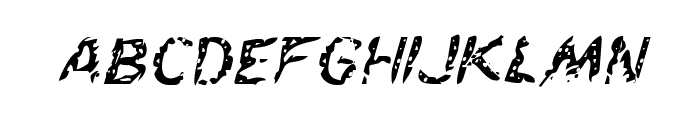 Flesh-Eating Comic Italic Font LOWERCASE