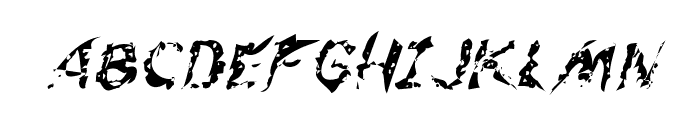 Flesh-Eating Comic Whacked Italic Font UPPERCASE