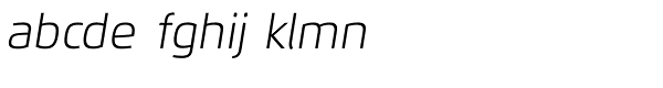 Flexo Light Italic Font LOWERCASE