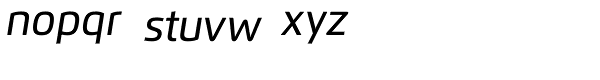 Flexo Medium Italic Font LOWERCASE