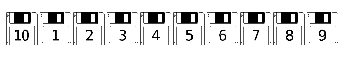 Floppy Disk Font OTHER CHARS