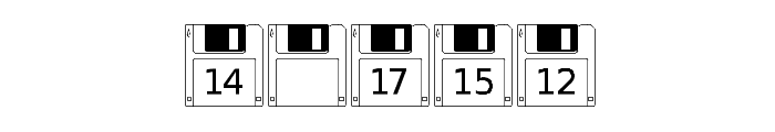 Floppy Disk Font OTHER CHARS