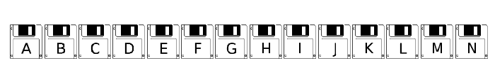 Floppy Disk Font LOWERCASE