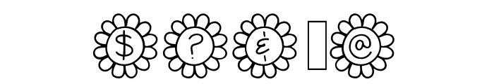 Flower Power Thin Font OTHER CHARS