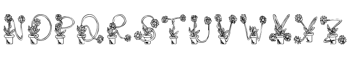 FlowerSketches Font UPPERCASE