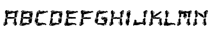 Fluid LCD Font LOWERCASE