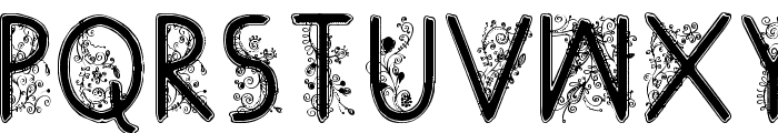 floral flower Font LOWERCASE
