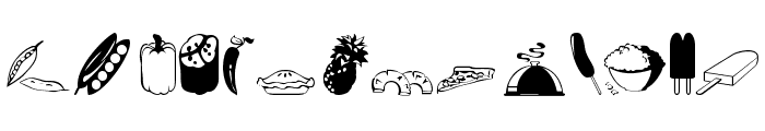 FOOD! Font LOWERCASE