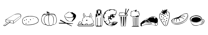 FOOD! Font LOWERCASE