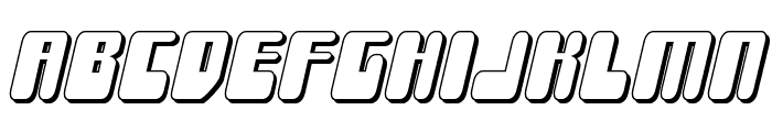 Force Majeure 3D Italic Font LOWERCASE