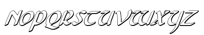 Foucault 3D Italic Font UPPERCASE
