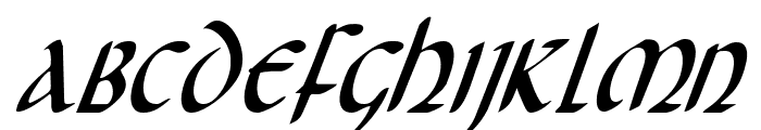Foucault Condensed Italic Font LOWERCASE