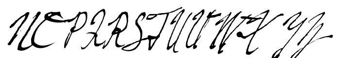 Fountain Pen Frenzy Font UPPERCASE