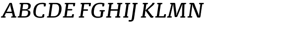 FPDancer Serif Book Italic Font UPPERCASE