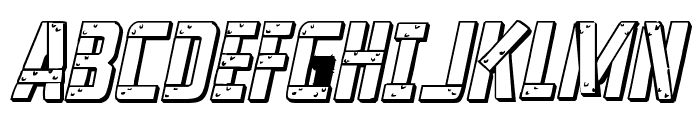 Frank-n-Plank 3D Bold Italic Font UPPERCASE