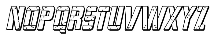 Frank-n-Plank 3D Bold Italic Font UPPERCASE