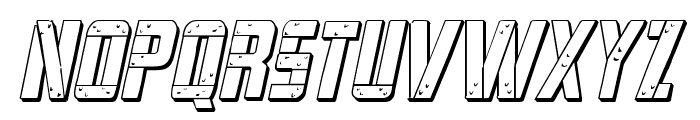 Frank-n-Plank 3D Italic Font UPPERCASE