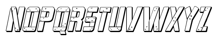Frank-n-Plank 3D Italic Font LOWERCASE