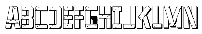 Frank-n-Plank 3D Regular Font UPPERCASE