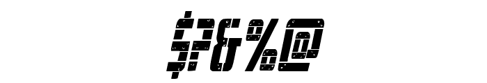 Frank-n-Plank Condensed Italic Font OTHER CHARS