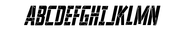 Frank-n-Plank Condensed Italic Font UPPERCASE