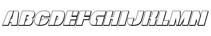 Freedom Fighter 3D Italic Font LOWERCASE
