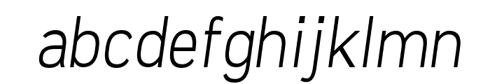 Freeroad Light Italic Font LOWERCASE