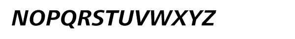 Frutiger® Next Central European Bold Italic Font UPPERCASE