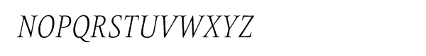 Frutiger® Serif Pro Condensed Light Italic Font UPPERCASE
