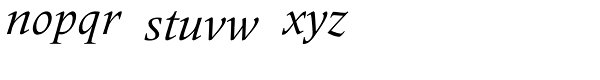 Frutiger Serif Pro Italic Font LOWERCASE