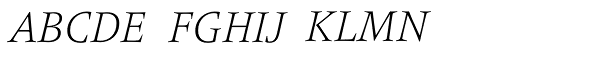 Frutiger Serif Pro Light Italic Font UPPERCASE