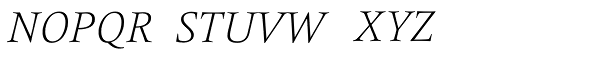 Frutiger Serif Pro Light Italic Font UPPERCASE