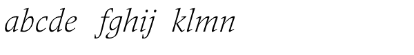 Frutiger Serif Pro Light Italic Font LOWERCASE