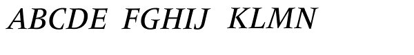 Frutiger Serif Pro Medium Italic Font UPPERCASE