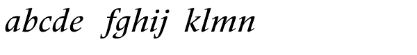 Frutiger Serif Pro Medium Italic Font LOWERCASE