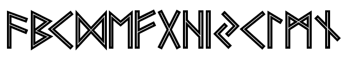 Futhark AOE Inline Font LOWERCASE