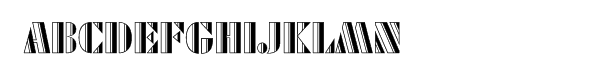 Futura® Black Art Deco Stripes Font LOWERCASE