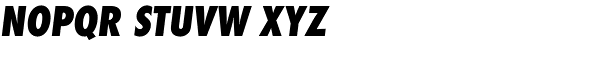 Futura Cond Extra Bold Obl Font UPPERCASE