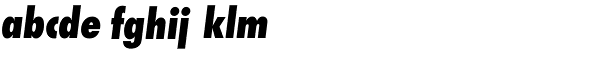 Futura Cond Extra Bold Obl Font LOWERCASE