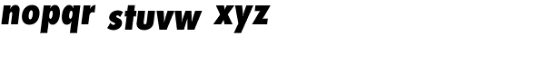 Futura Cond Extra Bold Obl Font LOWERCASE