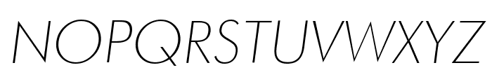 Futura Thin Italic Font UPPERCASE