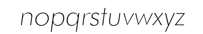 Futura Thin Italic Font LOWERCASE