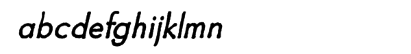 Futura®mano Plain Italic Font LOWERCASE