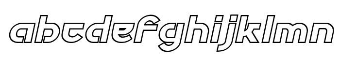 Futurex Phat Outline Italic Font LOWERCASE