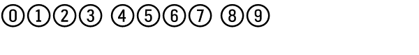 Fyra Numeric Circle Open Font OTHER CHARS
