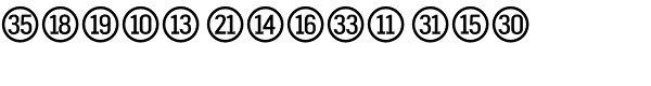 Fyra Numeric Circle Open Font LOWERCASE