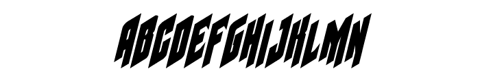 Galaxy Force Condensed Italic Font LOWERCASE